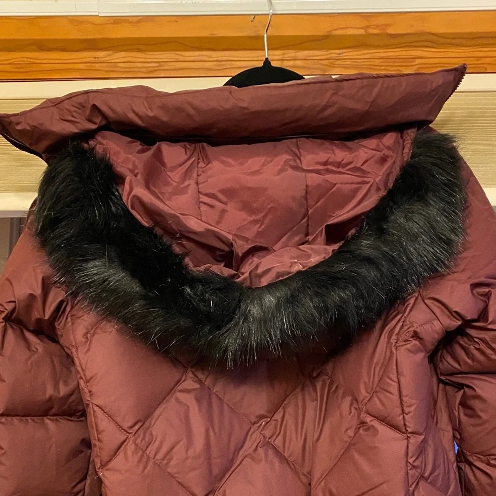 Columbia Maroon Hooded Puffer Jacket - Picture 6 of 13